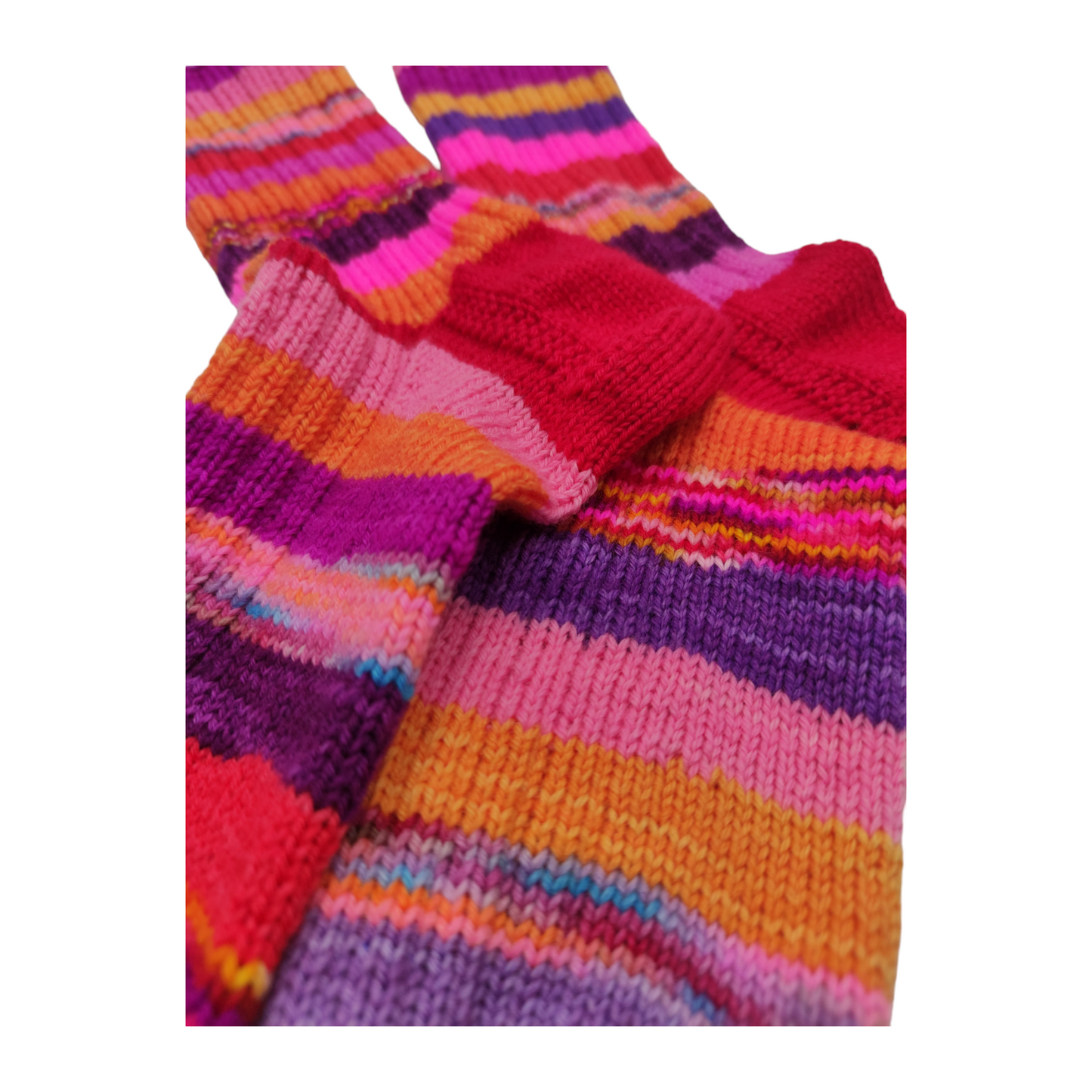 Happy Scrappy Socken, handgestrickt, aus Merino High Twist, Größe 40/41