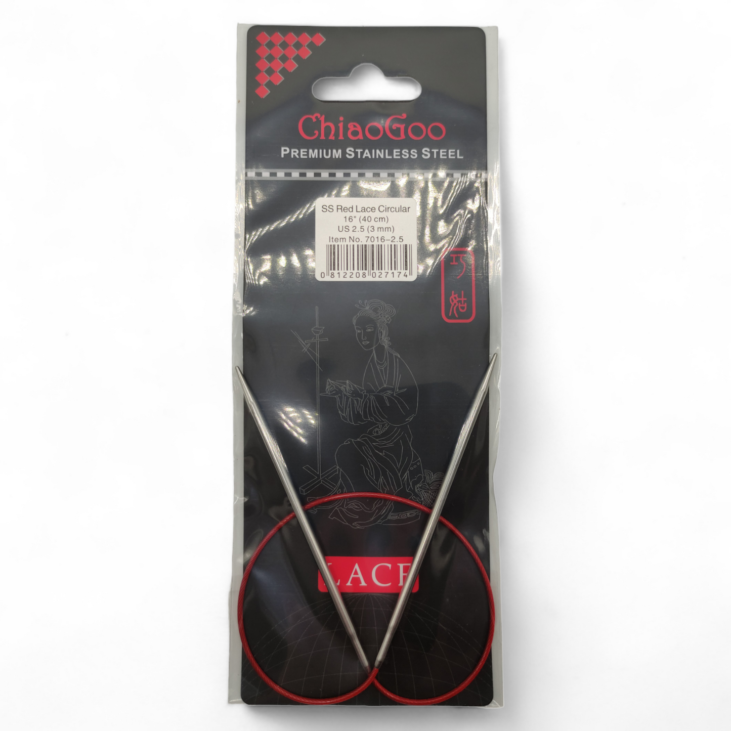 Chiaogoo Red Lace Rundstricknadel 40cm 3,0mm