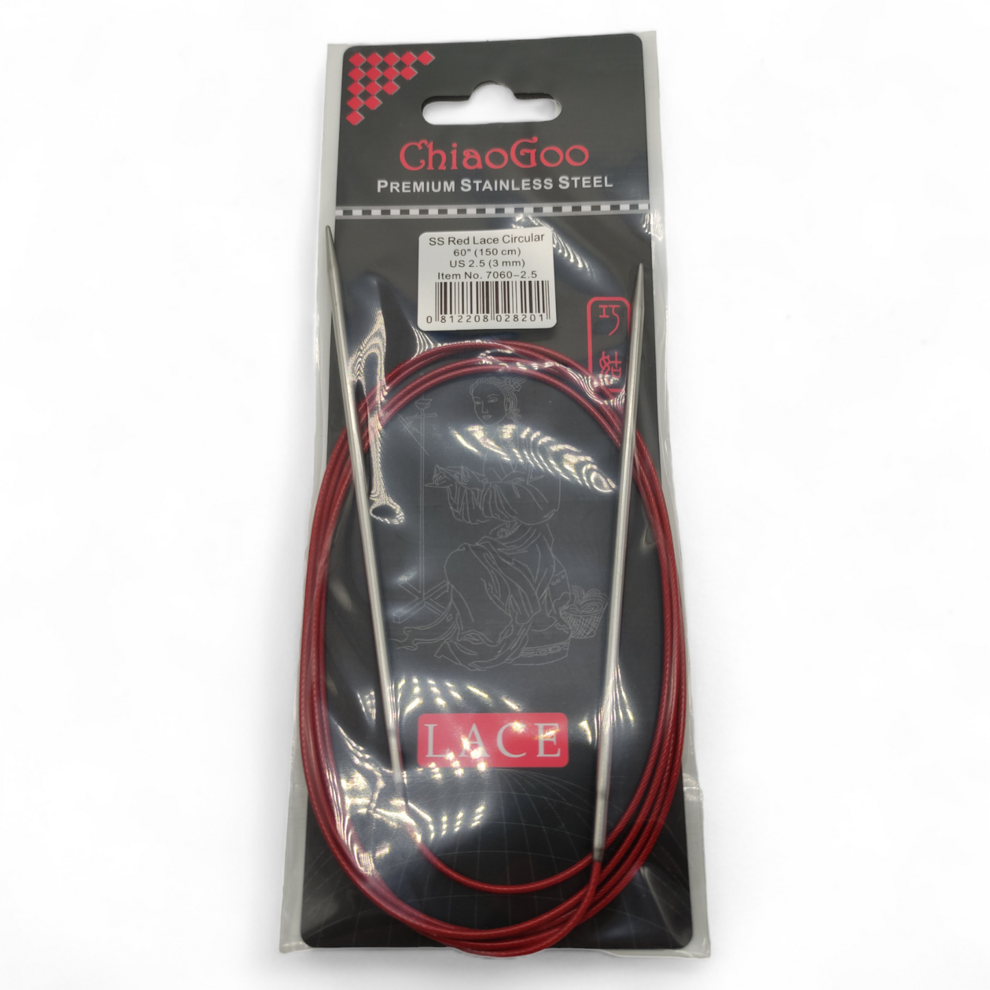 Chiaogoo Red Lace Rundstricknadel 150cm 3,00mm
