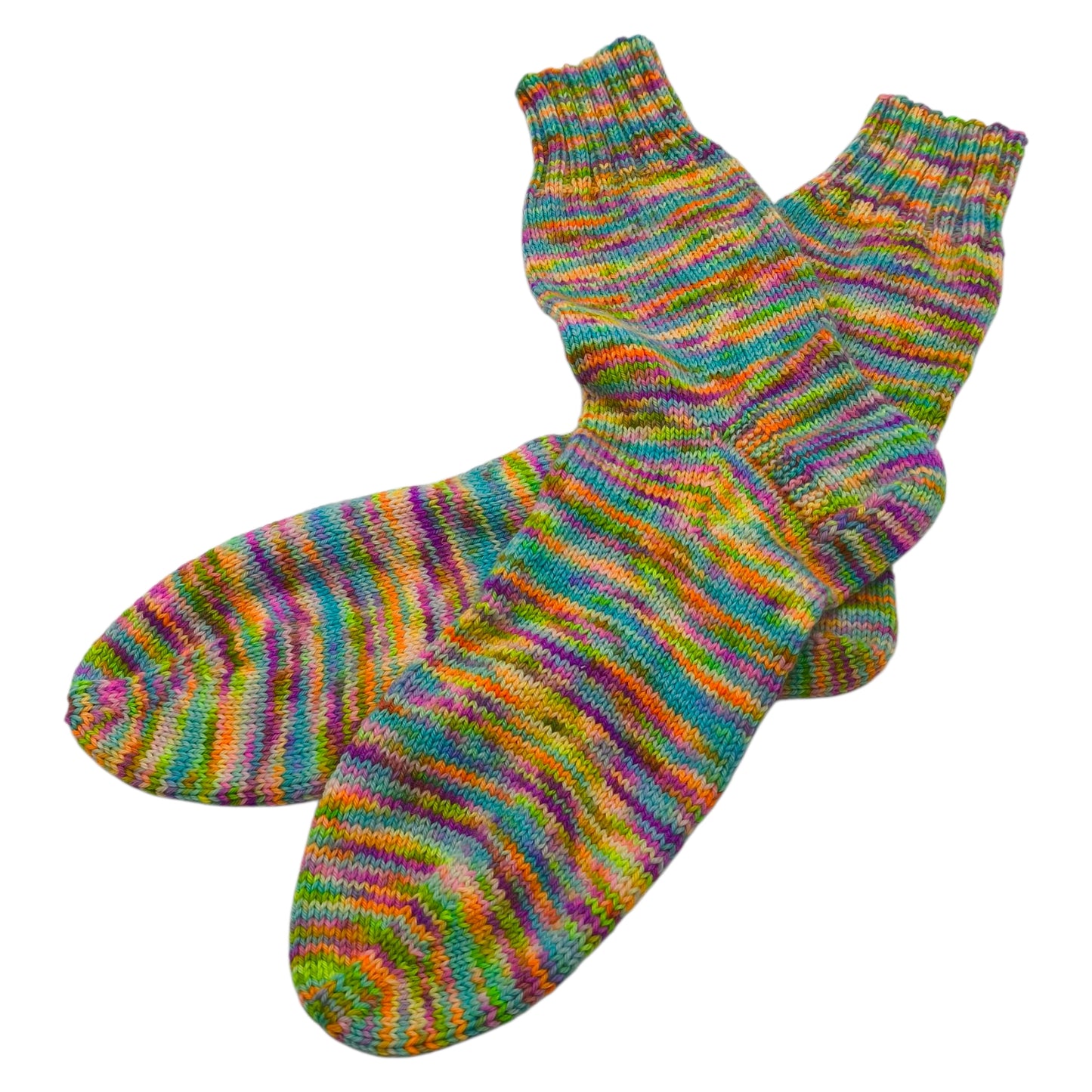 Socken, Größe 40/41, handgestrickt, aus Merino High Twist, Lachnummer
