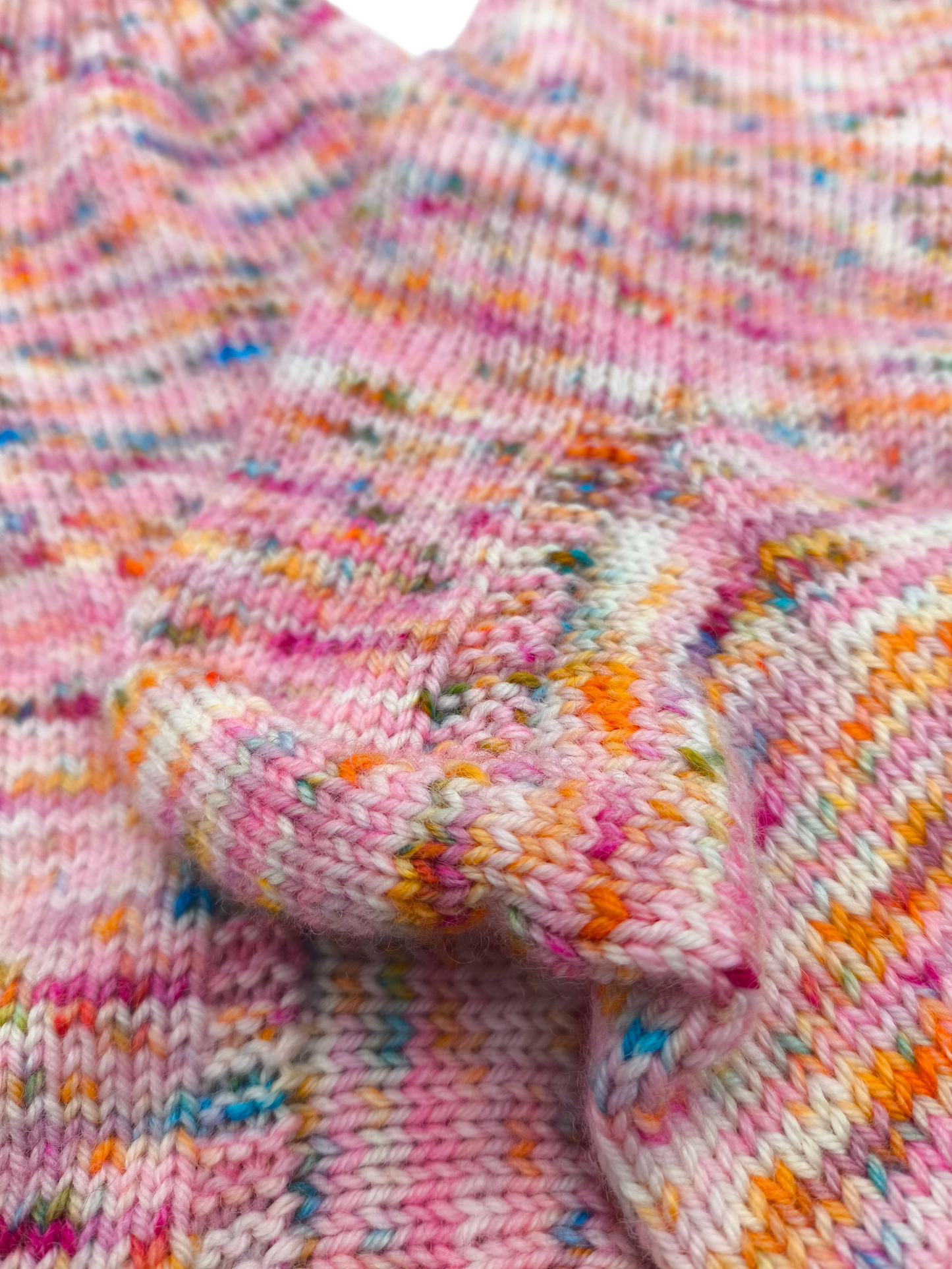 Socken, Größe 40/41, handgestrickt, aus Merino High Twist, einfach rosabunt