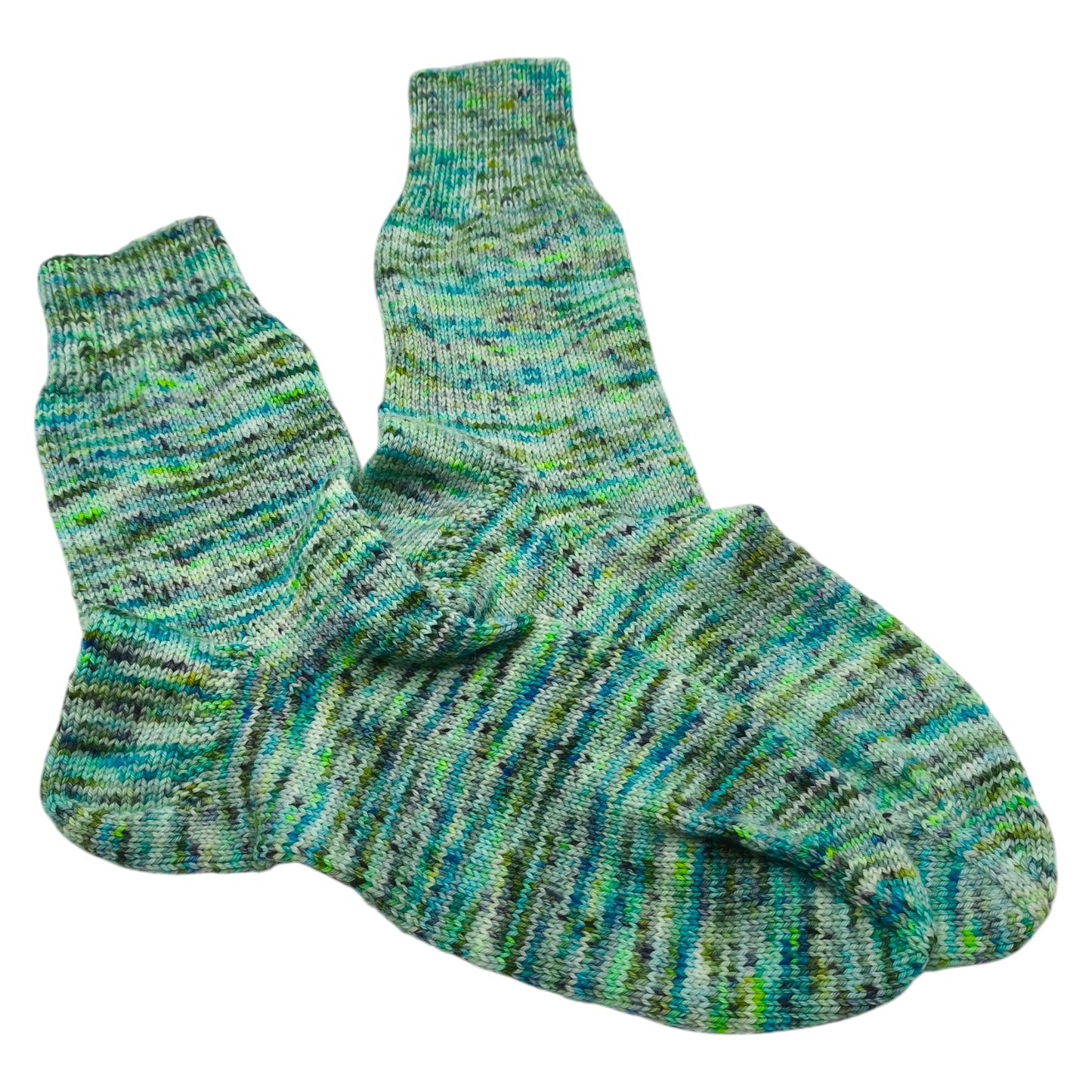Socken, Größe 44/45, handgestrickt, aus Merino High Twist, Neptun