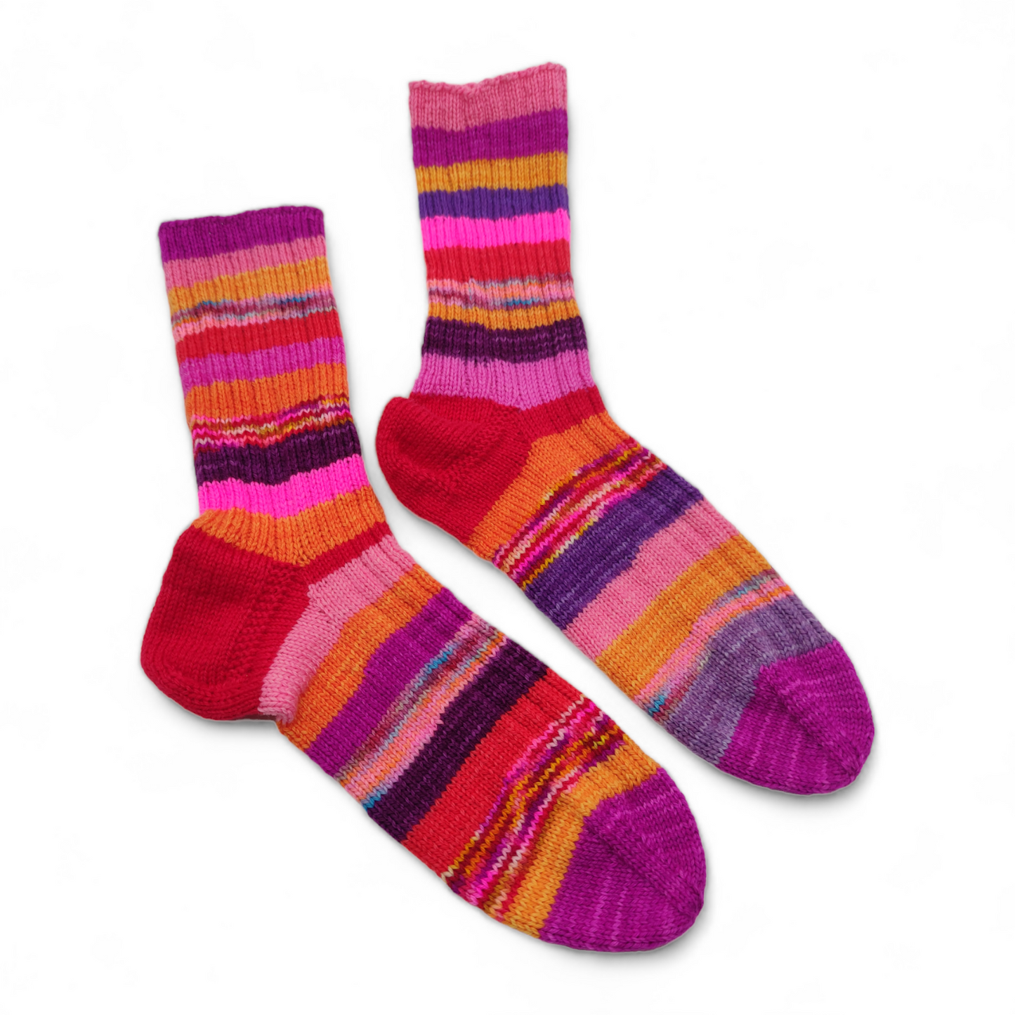 Happy Scrappy Socken, handgestrickt, aus Merino High Twist, Größe 40/41