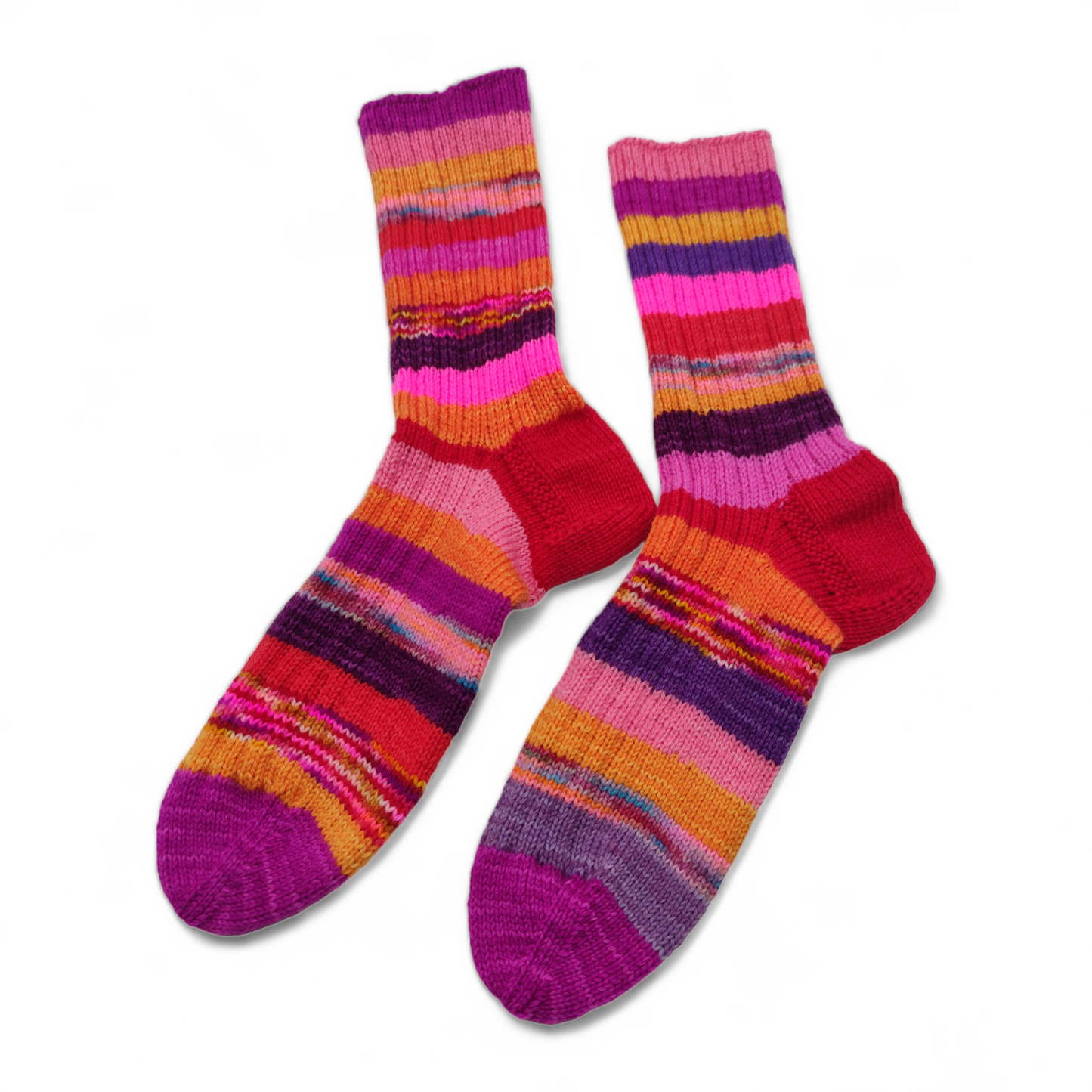Happy Scrappy Socken, handgestrickt, aus Merino High Twist, Größe 40/41