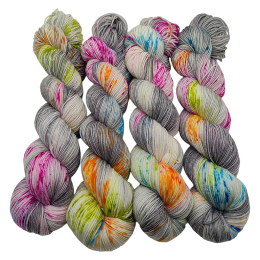 Merino High Twist 4fach 100g Rainbow Paradise