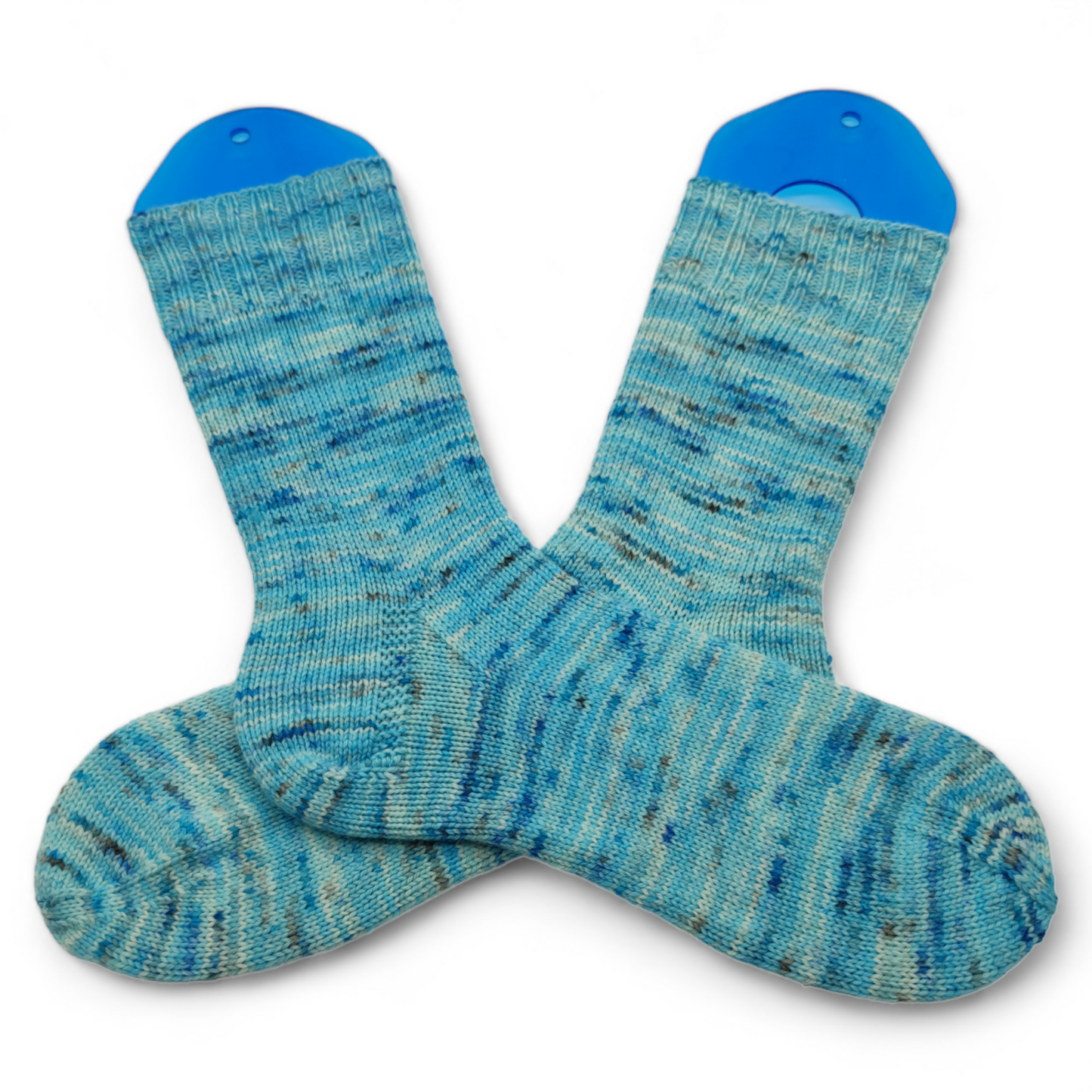 Socken, handgestrickt, aus Merino High Twist, Größe:42/43 Waterfall