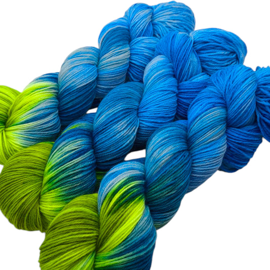 Merino High Twist 4fach 100g laues Lüftchen