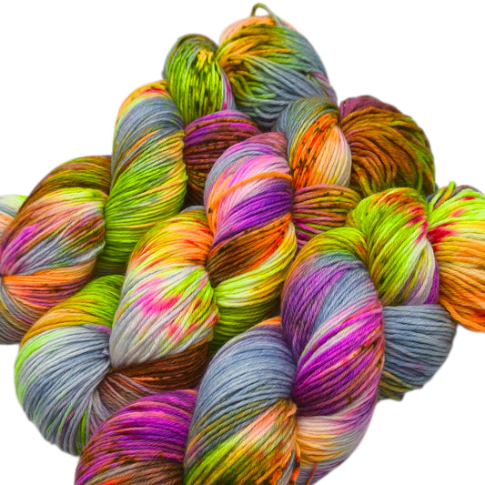 Merinosockenwolle 6fach, 150g geheime Welten