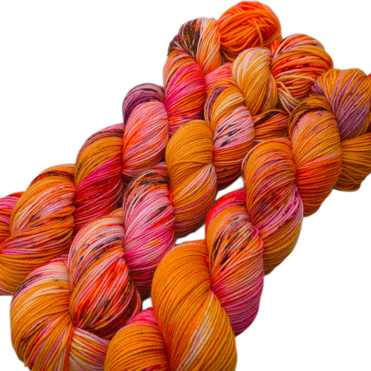 Merino High Twist 4fach 100g Orange Time