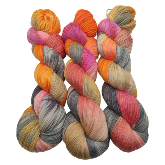 Merino High Twist 4fach 100g Flamingos