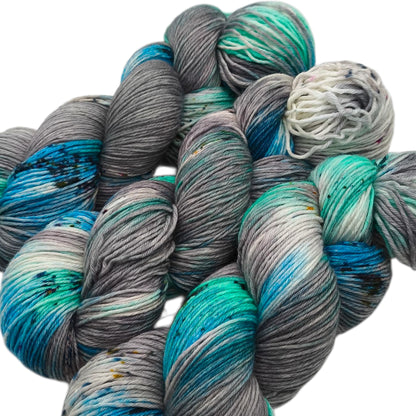Merinosockenwolle 6fach, 150g Seenebel
