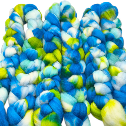 Kammzug Merino Nylon superwash 100g Wasserfall